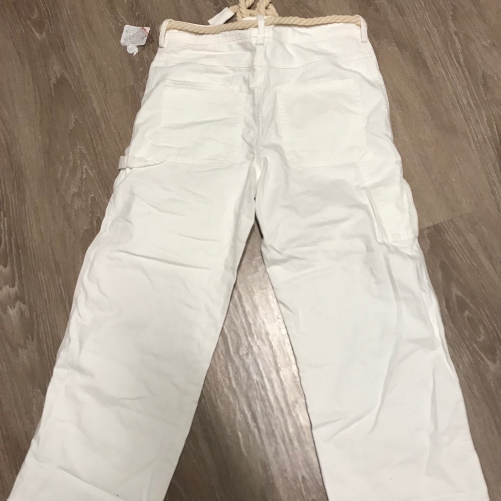 White Cargo Pants - Picture 2 of 5